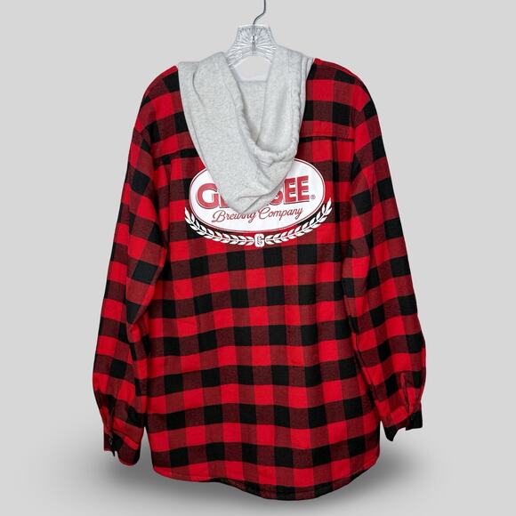 Genesee Brewing Company Plaid Shacket Shirt Jacket - Picture 6 of 7